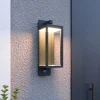 Lucande Væglampe Med Sensor|Væglamper > udendørs LED-væglampe Ferdinand, sensor, grå, 38 cm