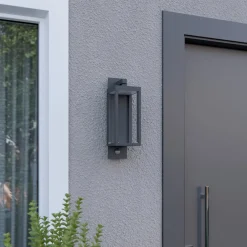Lucande Væglampe Med Sensor|Væglamper > udendørs LED-væglampe Ferdinand, sensor, grå, 38 cm