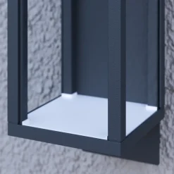 Lucande Væglampe Med Sensor|Væglamper > udendørs LED-væglampe Ferdinand, sensor, grå, 38 cm