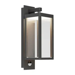 Lucande Væglampe Med Sensor|Væglamper > udendørs LED-væglampe Ferdinand, sensor, grå, 38 cm