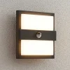 Lucande Væglamper > udendørs LED-væglampe Gylfi, 20 cm, sort, sensor