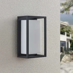 Væglamper ^ Lucande udendørs LED-væglampe Ilirian, antracit, aluminium, 15 cm