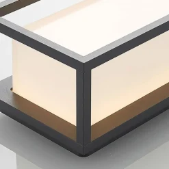 Væglamper ^ Lucande udendørs LED-væglampe Ilirian, antracit, aluminium, 15 cm
