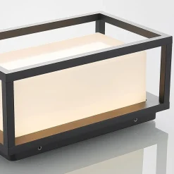 Væglamper ^ Lucande udendørs LED-væglampe Ilirian, antracit, aluminium, 15 cm