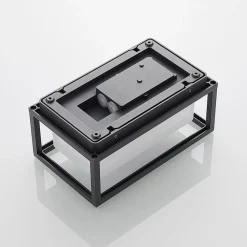 Væglamper ^ Lucande udendørs LED-væglampe Ilirian, antracit, aluminium, 15 cm