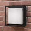 Lucande Terrassebelysning|Væglamper > udendørs LED-væglampe Ilirian, antracit, aluminium, 25 cm