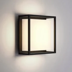 Lucande Terrassebelysning|Væglamper > udendørs LED-væglampe Ilirian, antracit, aluminium, 25 cm