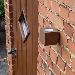 Lucande Væglamper > udendørs LED-væglampe Jarno, rust, metal, 9 cm