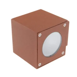 Lucande Væglamper > udendørs LED-væglampe Jarno, rust, metal, 9 cm