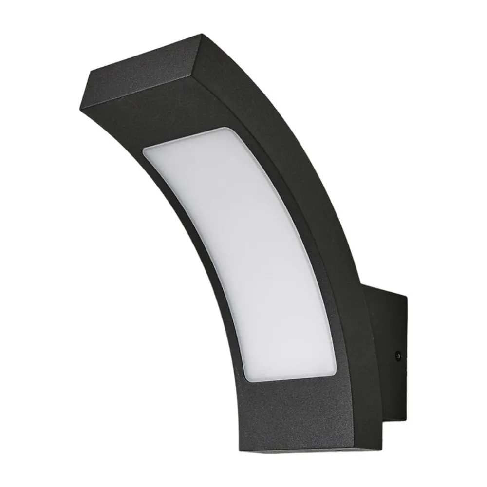 Lucande Væglamper > udendørs LED-væglampe Juvia, 19 cm, antracit, IP54
