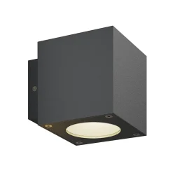 Lucande Terrassebelysning|Væglamper > udendørs LED-væglampe Jarno, antracit, metal, 9 cm