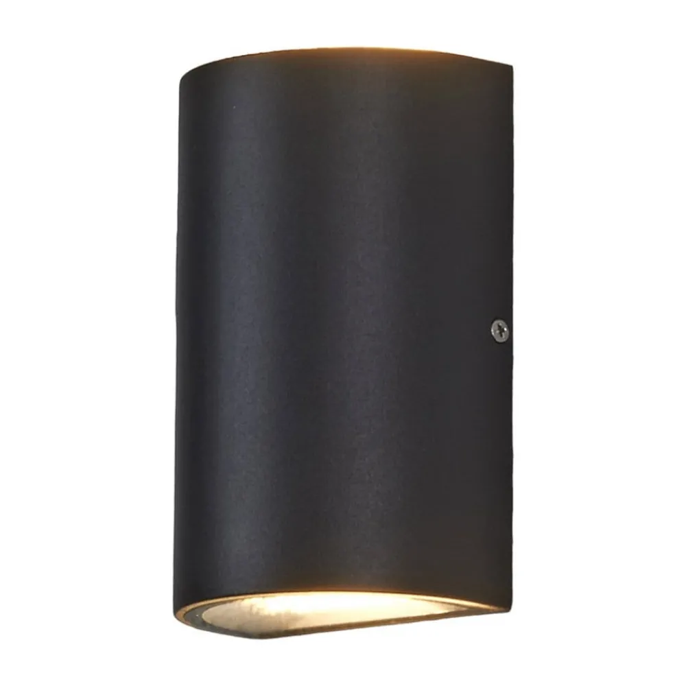 Terrassebelysning|Væglamper ^ Lucande udendørs LED-væglampe Jale, 16 cm, antracit, aluminium