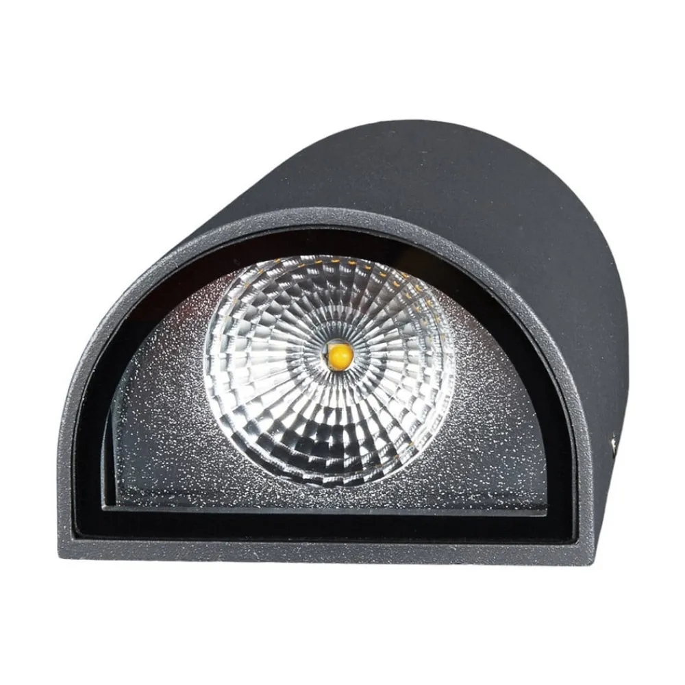 Terrassebelysning|Væglamper ^ Lucande udendørs LED-væglampe Jale, 16 cm, antracit, aluminium