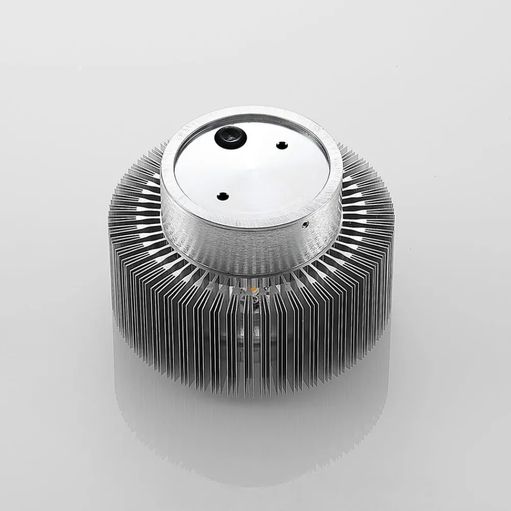 Terrassebelysning|Væglamper ^ Lucande udendørs LED-væglampe Keany, metal, Ø 16 cm, IP54