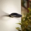 Væglamper ^ Lucande udendørs LED-væglampe LOOP, sort, IP44, metal