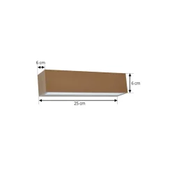 Lucande Terrassebelysning > udendørs LED-væglampe Lengo, 25 cm, brun, down, 3000K