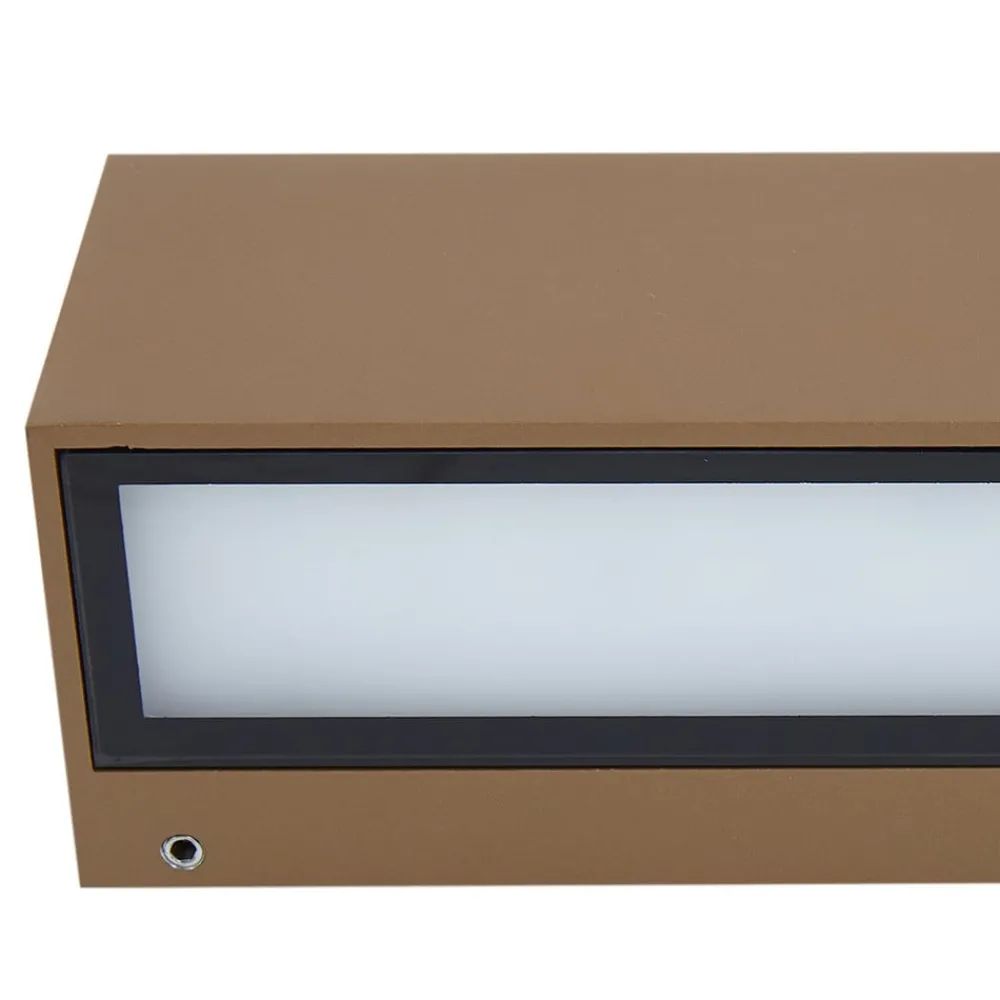 Lucande Terrassebelysning > udendørs LED-væglampe Lengo, 25 cm, brun, down, 3000K