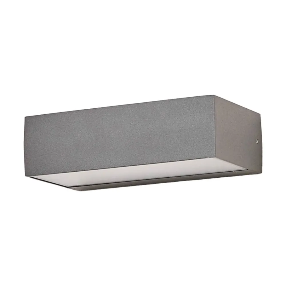 Terrassebelysning|Væglamper ^ Lucande udendørs LED-væglampe Lissi, 21 cm, antracit, IP54