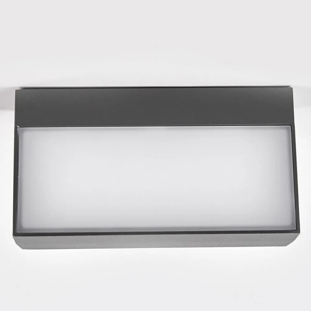Terrassebelysning|Væglamper ^ Lucande udendørs LED-væglampe Lissi, 21 cm, antracit, IP54