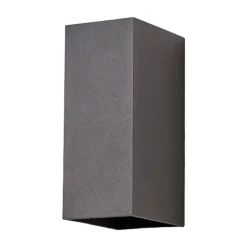Lucande Væglamper > udendørs LED-væglampe Mikka, 17 cm, antracit, 2 lyskilder.