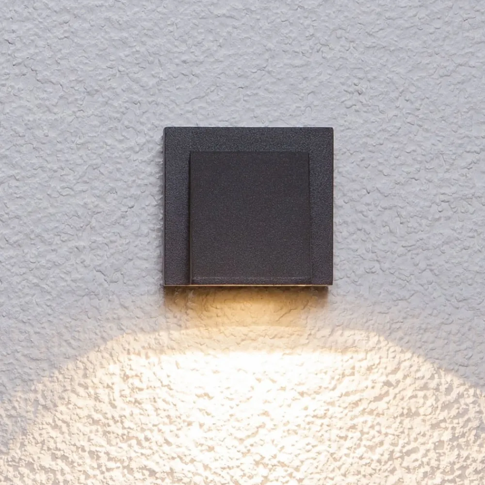 Lucande Væglamper > udendørs LED-væglampe Marik, antracit, metal, IP54
