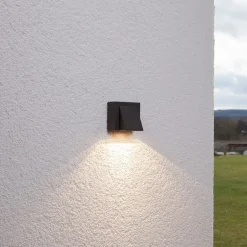 Lucande Væglamper > udendørs LED-væglampe Marik, antracit, metal, IP54