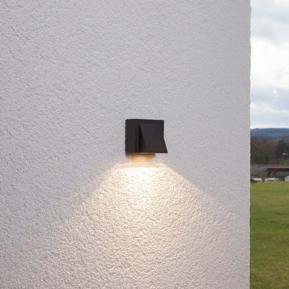 Lucande Væglamper > udendørs LED-væglampe Marik, antracit, metal, IP54