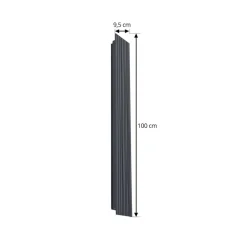 Terrassebelysning ^ Lucande udendørs LED-væglampe Melira, højde 100 cm, antracit