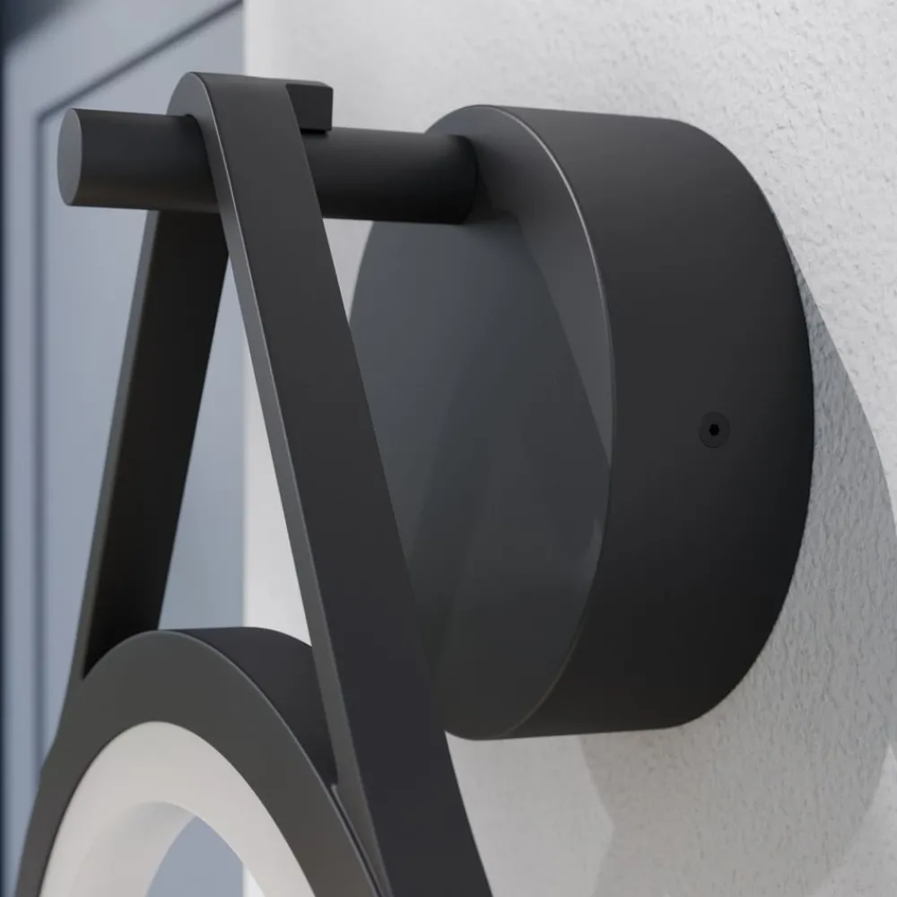 Lucande Terrassebelysning|Væglamper > udendørs LED-væglampe Mirco, 30 cm, sort, IP65