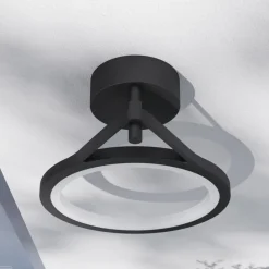 Lucande Terrassebelysning|Væglamper > udendørs LED-væglampe Mirco, 30 cm, sort, IP65