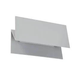 Terrassebelysning ^ Lucande udendørs LED-væglampe Meja, grå, aluminium, 27 cm, IP54