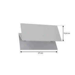 Terrassebelysning ^ Lucande udendørs LED-væglampe Meja, grå, aluminium, 27 cm, IP54