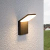 Lucande Terrassebelysning|Væglamper > udendørs LED-væglampe Nevio, 17 cm, antracit, aluminium