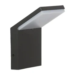 Lucande Terrassebelysning|Væglamper > udendørs LED-væglampe Nevio, 17 cm, antracit, aluminium