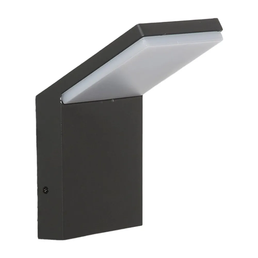 Lucande Terrassebelysning|Væglamper > udendørs LED-væglampe Nevio, 17 cm, antracit, aluminium