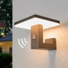 Lucande Væglampe Med Sensor|Terrassebelysning > udendørs LED-væglampe Olesia, 15 cm, sensor, IP54