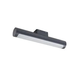 Væglamper ^ Lucande udendørs LED-væglampe Tuberia, antracit, metal, Ø 7cm