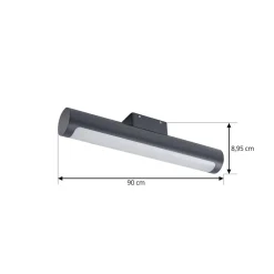 Væglamper ^ Lucande udendørs LED-væglampe Tuberia, antracit, metal, Ø 7cm