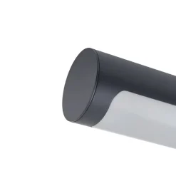 Væglamper ^ Lucande udendørs LED-væglampe Tuberia, antracit, metal, Ø 7cm