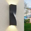 Terrassebelysning|Væglamper ^ Lucande udendørs LED-væglampe Tibelya, antracit, op/ned, IP65
