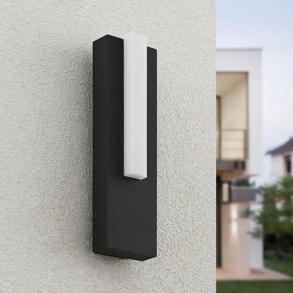Lucande Terrassebelysning|Væglamper > udendørs LED-væglampe Virgalia, 31 cm, antracit, IP65