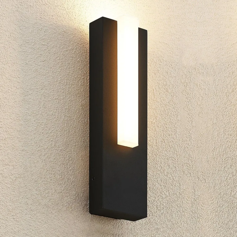 Lucande Terrassebelysning|Væglamper > udendørs LED-væglampe Virgalia, 31 cm, antracit, IP65
