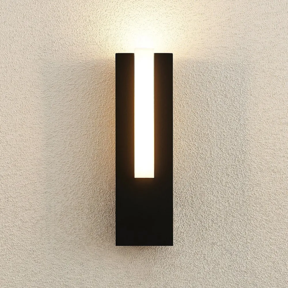 Lucande Terrassebelysning|Væglamper > udendørs LED-væglampe Virgalia, 31 cm, antracit, IP65