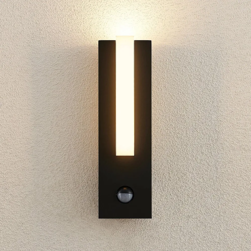 Lucande Væglampe Med Sensor|Terrassebelysning > udendørs LED-væglampe Virgalia, bevægelsessensor, IP54