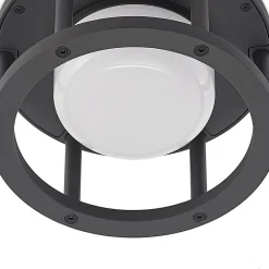 Lucande Terrassebelysning|Udendørs Loftlamper > udendørs loftlampe Berenike, Ø 17 cm, grå, GX53