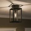 Terrassebelysning|Udendørs Loftlamper ^ Lucande udendørs loftlampe Ferda, 29 cm, antracit, IP44