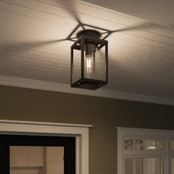 Terrassebelysning|Udendørs Loftlamper ^ Lucande udendørs loftlampe Ferda, 29 cm, antracit, IP44
