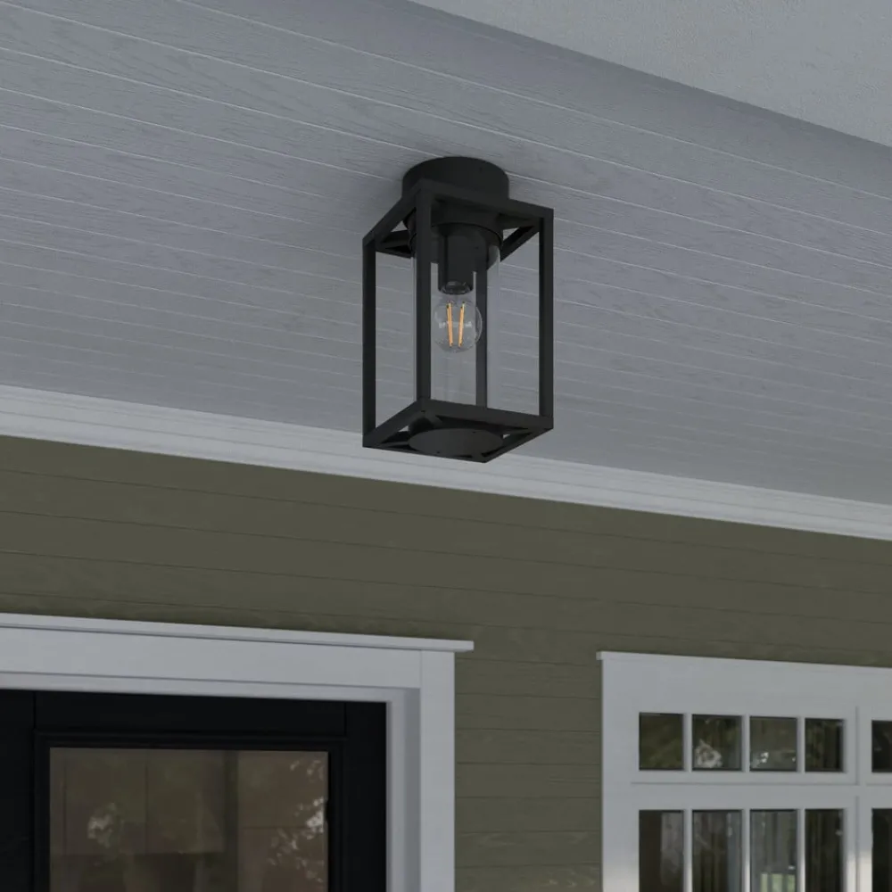 Terrassebelysning|Udendørs Loftlamper ^ Lucande udendørs loftlampe Ferda, 29 cm, antracit, IP44