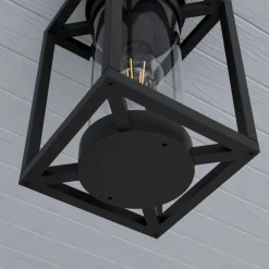 Terrassebelysning|Udendørs Loftlamper ^ Lucande udendørs loftlampe Ferda, 29 cm, antracit, IP44