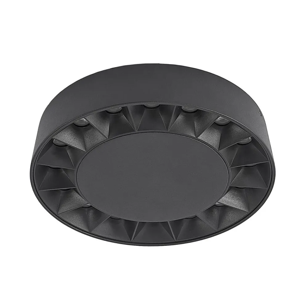 Lucande Udendørs Loftlamper|Loftlamper > udendørs loftlampe Kelissa, rund, sort